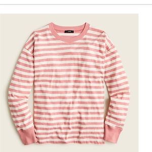 Jcrew Long-sleeve slub cotton T-shirt in stripe